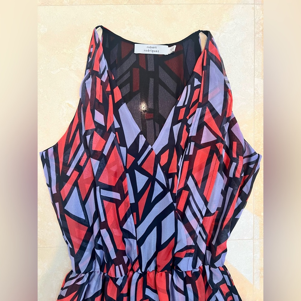 Robert Rodriguez Abstract Patterned High Low Dres… - image 2